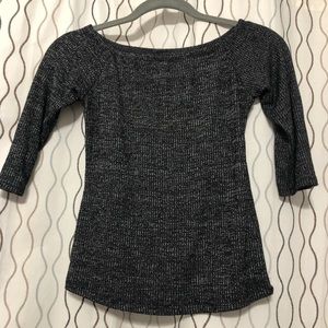 Gray Off the Shoulder Blouse